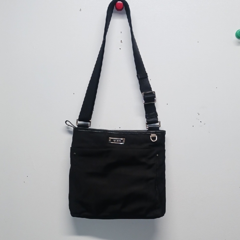 Tumi Black Messenger Bag with Adjustable Strap